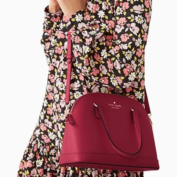 Authentic KATE SPADE leather top zip satchel/crossbody - Picture 5 of 13